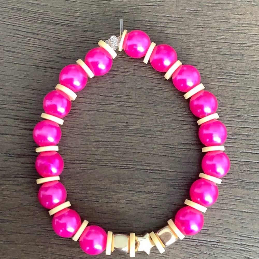 Mix of Heishi/Clay Bead and Colored Pearl Bead Bracelet